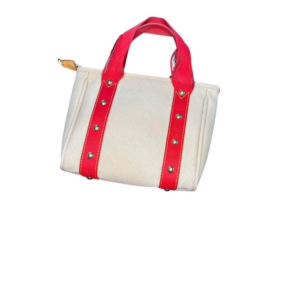 Louis Vuitton Antigua Cabas PM Canvas Small Bag Ivory and Orange - Picture 2 of 14